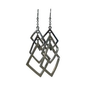 Vintage Silver Geometric Earrings
